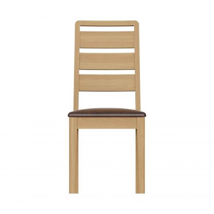 Taberno Ladder Back Pair Dining Chairs - Oak - Image 4