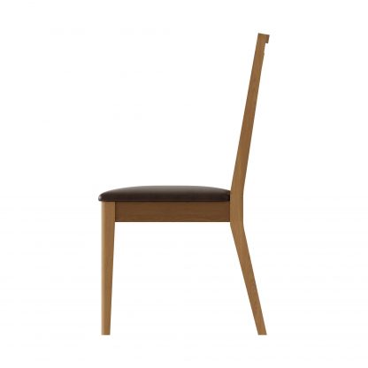 Taberno Ladder Back Pair Dining Chairs - Oak - Image 5