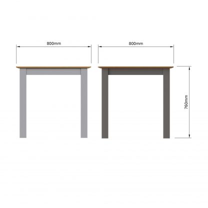 Taberno Square Dining Table - Grey - Image 9