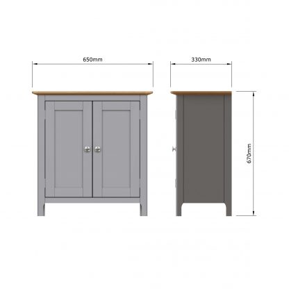 Taberno Compact Sideboard - Grey - Image 9