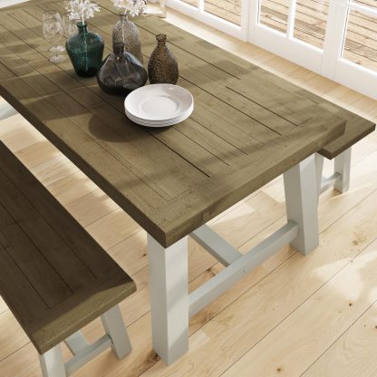 Purbeck 2m Fixed Top Dining Table - Image 2