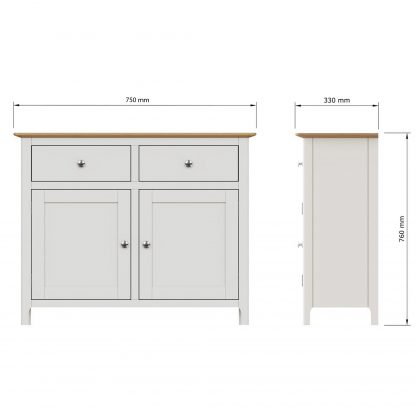 Taberno 2 Door 2 Drawer Sideboard - Linen - Image 9