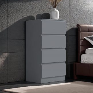 Carlton 4 drawer chest matt dark grey lifestyle a