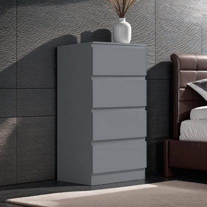 Carlton 4 drawer chest matt dark grey lifestyle a