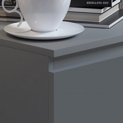 Carlton 4 drawer chest matt dark grey detail a