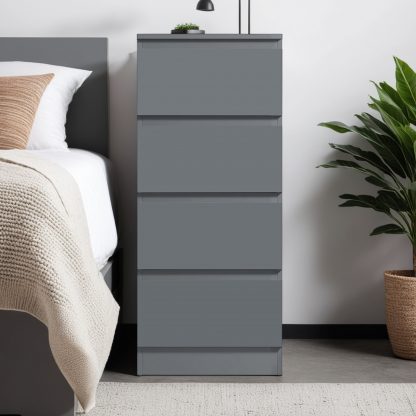 Carlton 4 drawer chest matt dark grey lifestyle b