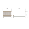 Faire 4ft6 Panel Bed in Dove Grey - Image 2
