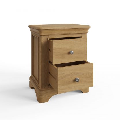 Faire bedside oak co open
