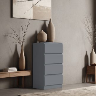 Stora Matt Dark Grey 4 Drawer Chest lifestyle a