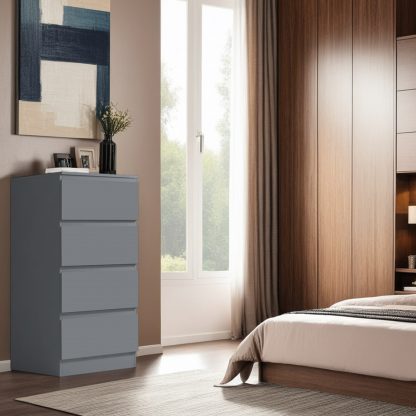 Stora Matt Dark Grey 4 Drawer Chest lifestyle b
