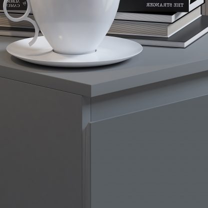 Stora Matt Dark Grey 4 Drawer Chest detail a