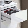 Stora 4 drawer chest white gloss detail b