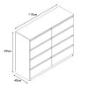 Carlton 8 Drawer Chest - Matt Black - Image 8