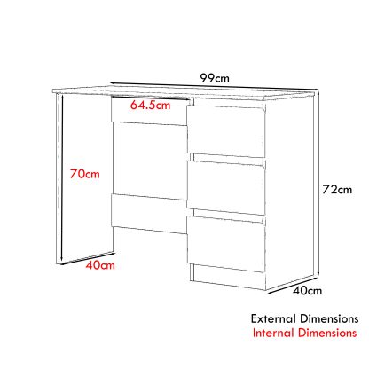 Dimensions For The Stora Dressing Table