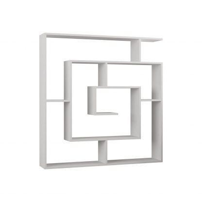 Decortie Labirent Modern Bookcase Display Unit White 129cm High - Image 3