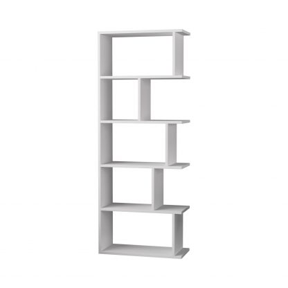 Decortie Tapi Modern Bookcase Display Unit White Tall 159cm - Image 2