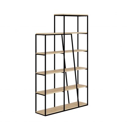 Decortie Pal Modern Bookcase Display Unit Natural Oak Effect Tall 178cm - Image 2