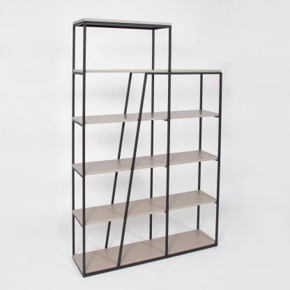 Decortie Pal Modern Bookcase Display Unit Mocha Grey Tall 178cm - Image 7