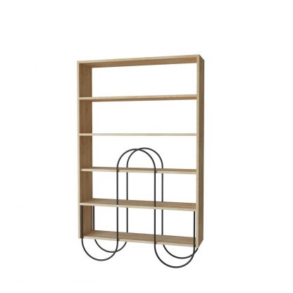 Decortie Norfolk Modern Bookcase Display Unit Natural Oak Effect Tall 159.1cm - Image 2