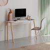 Decortie Luton Modern Desk White Retro Grey 120cm Wide - Image 2