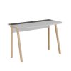 Decortie Luton Modern Desk White Retro Grey 120cm Wide - Image 3
