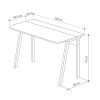 Decortie Luton Modern Desk White Retro Grey 120cm Wide - Image 5