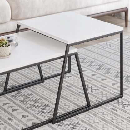 Decortie Pal Modern Coffee Table White - Image 6
