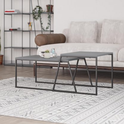 Decortie Pal Modern Coffee Table Anthracite Grey