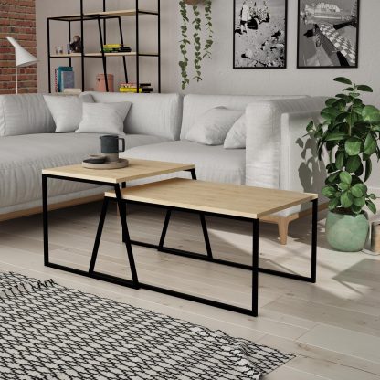 Decortie Pal Modern Coffee Table Oak - Image 3