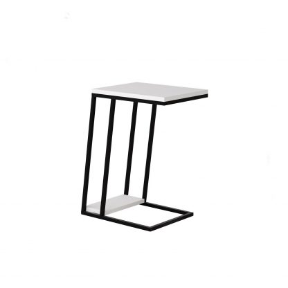 Decortie Pal Modern C Shape Side End Table White - Image 2