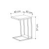 Decortie Pal Modern C Shape Side End Table Mocha Grey - Image 3