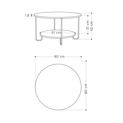 Decortie Corro Modern Coffee Table Oak - Image 3