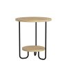 Decortie Corro Modern Side End Table Oak - Image 2