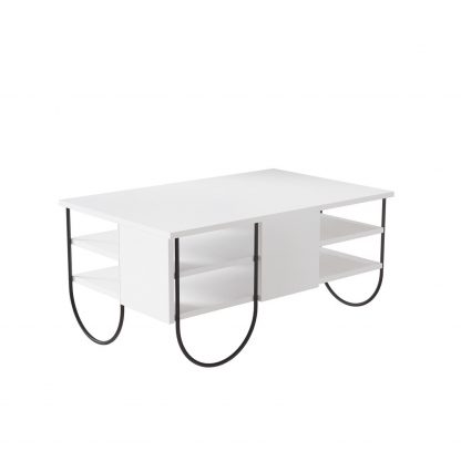 Decortie Norfolk Modern Coffee Table White - Image 2