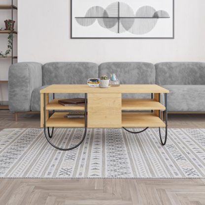 Decortie Norfolk Modern Coffee Table Oak