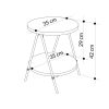 Decortie Modern Essel Industrial Style Round Side Table Anthracite with Black Metal Legs - Image 8