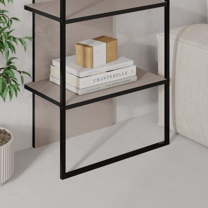 Archy Modern Bookcase 5-Tier Wall Mounted Shelf Mocha Grey 180 cm - Image 6