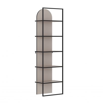 Archy Modern Bookcase 5-Tier Wall Mounted Shelf Mocha Grey 180 cm - Image 3