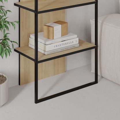 Archy Modern Bookcase 5-Tier Wall Mounted Shelf Oak 180 cm - Image 6