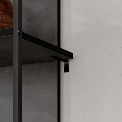 Archy Modern Bookcase 5-Tier Wall Mounted Shelf Retro Grey 180 cm - Image 5