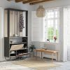 Norfolk Hall Stand Coat Rack with Shoe Storage Anthracite Grey Mocha - Image 4