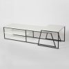 Pal Modern TV Unit Multimedia Centre Stand With Storage White 163cm - Image 4