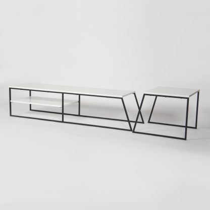 Pal Modern TV Unit Multimedia Centre Stand With Storage White 163cm - Image 5