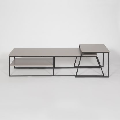 Pal Modern TV Unit Multimedia Centre Stand With Storage Mocha Grey 163cm - Image 4