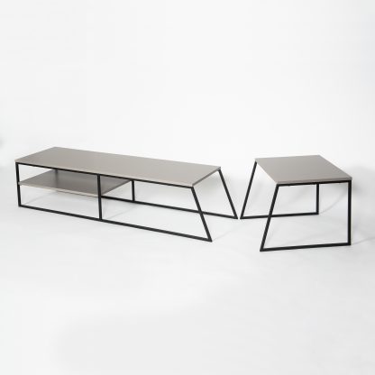 Pal Modern TV Unit Multimedia Centre Stand With Storage Mocha Grey 163cm - Image 3