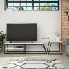 Pal Modern TV Unit Multimedia Centre Stand With Storage White 163cm - Image 9