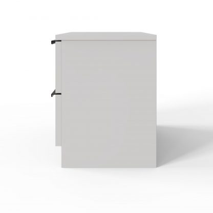 Lania 2 Drawer Bedside Table Nightstand - Matt White - Image 7
