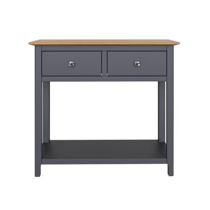 TABERNO 2 DRAWER CONSOLE TABLE - GRAPHITE BLUE - Image 5