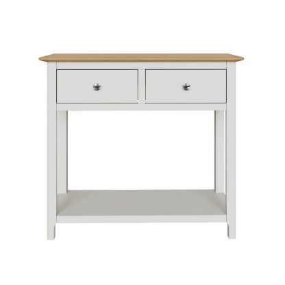TABERNO 2 DRAWER CONSOLE TABLE - WHITE LINEN - Image 5