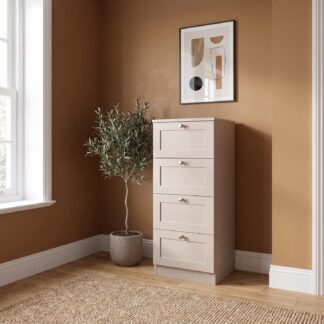 FWStyle Artus Shaker 4 Drawer Chest Of Drawers Beige